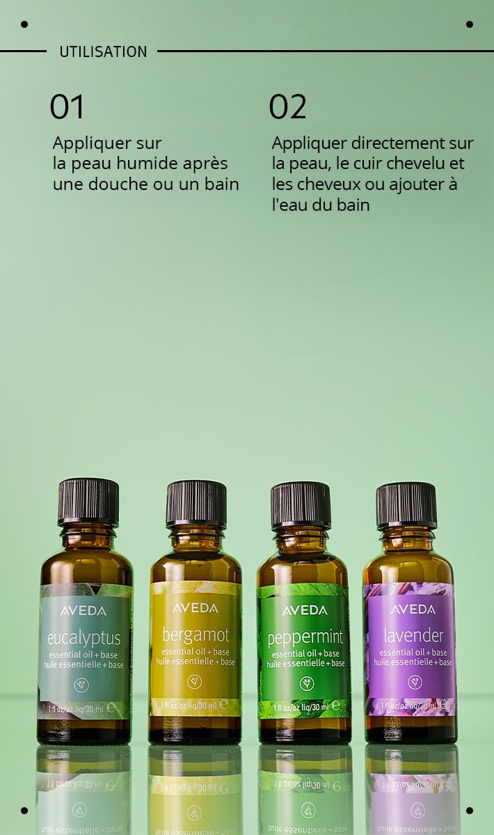 huile essentielle + base à la menthe poivrée
