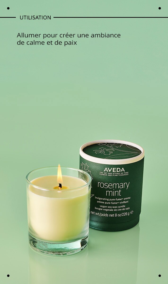 Bougie en cire de soja végétalienne rosemary mint
