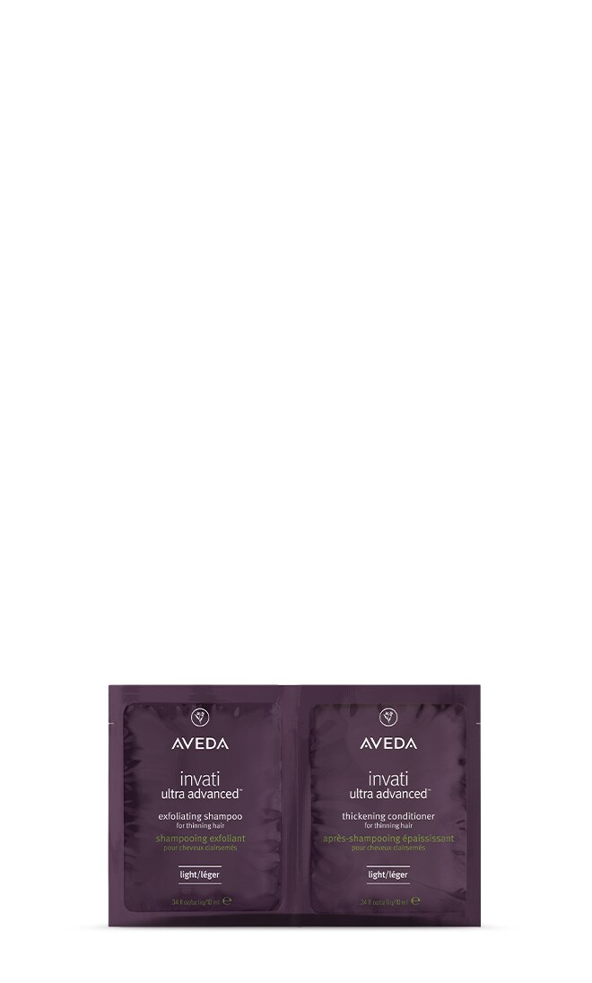 free sample of invati ultra advanced™ shampoo and conditioner light, .34 fl oz/10 ml packettes